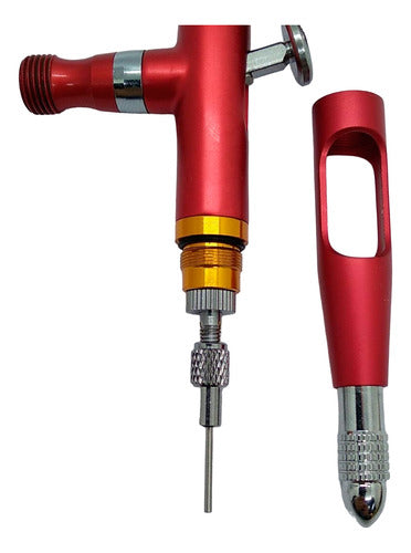 Gravity Feed 0.3mm Needle Aerograph with Floating Nozzle and Cleaning Brushes 4