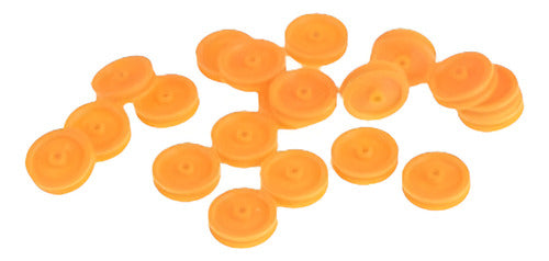 20pcs 2mm Agujero Naranja Plástico Polea De Diy Juguetes Rc 0