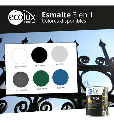 Esmalte Convertidor De Óxido 3 En 1 Ecolux 900 Ml Blanco 2