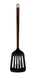 Slotted Nylon Black Spatula with Golden Steel Handle for Kitchen 0