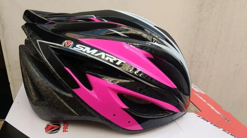 Smart Dama Bicycle Helmet Black/Pink - 25 Vents C/Visor - Works! 1