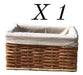 Decoteff Wicker Basket, 30 X 20 X 15 - X1 Unit With Cover 1