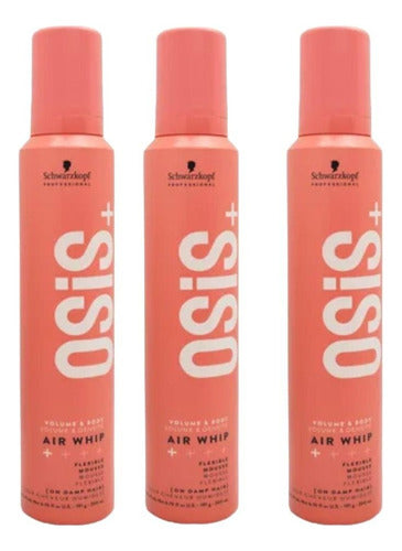 Schwarzkopf Osis+ Air Whip Mousse Flexible Volume Hair X3 0