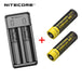 Cargador De Baterias Nitecore 2 Slot De Carga Ui2+2 Baterias 1