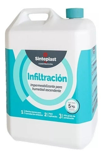 Sinteplast Infiltracion Bloqueador Humedad De Cimientos 5 Kg 0