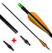NUX 30'' Fiberglass Arrow for Compound or Recurve Bow + Point 2