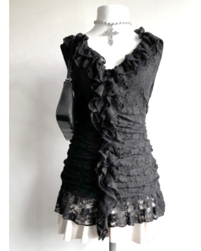 Sweet Emotion Gothic Vintage Lace Transparent Blouse - Super Sexy 1