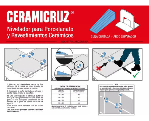 Ceramicruz Original PVC Leveling Clamp for Porcelain 1