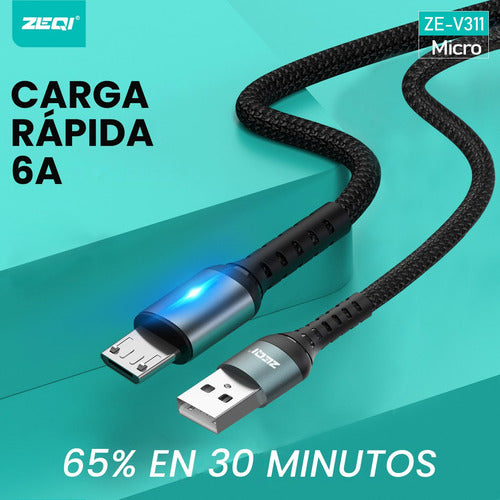 Cable De Datos Zeqi (usb - Para iPhone) 1.2m M: Ze-v313 2