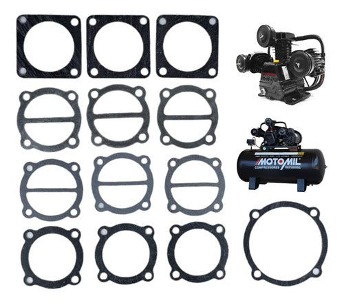 Jogo De Junta Completo Cmw 15 Motomil - 3 Pistões - 13 Peças 4