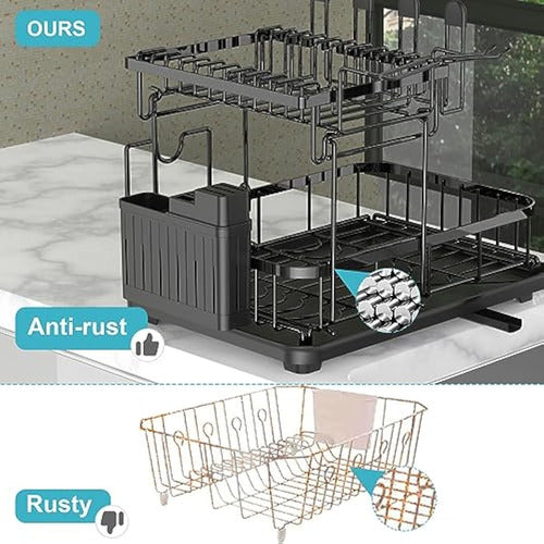 SouAny Dish Drying Rack with Set 4