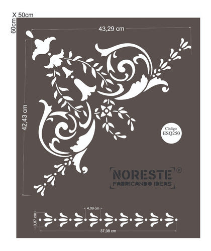 Noreste Ideas Stencil Esquinero Boiserie Arabesco Esq250 0