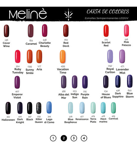 Combo 4 Esmaltes Semipermanentes Meliné + Base + Top Meliné 3