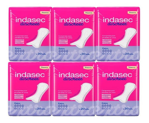 Indasec Discreet Extra Aposito Adultos X 120 Unidades 0