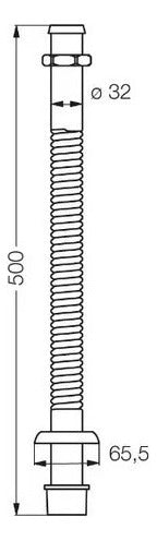 FV Chromed Flexible Lavatory Drain 0239.02 1