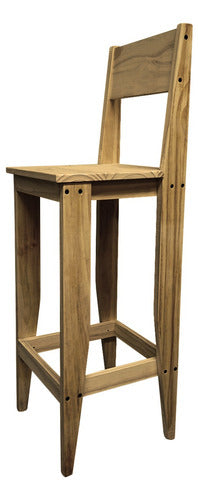 Sajo Nordic Pine Bench Stool 75 Cm Tall with Backrest 0