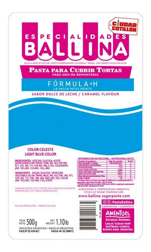 Ballina Celeste Cake Covering Paste 500g - Ciudad Cotillón 0