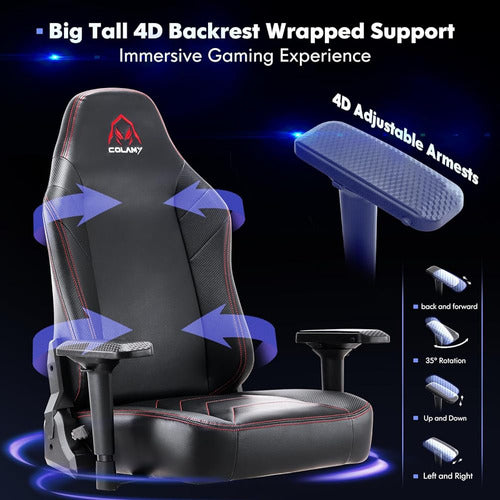 Colamy Gaming Chair Large and High 400 Pounds - Racing Style Gaming Chair 2