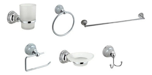 Hydros Kiss Bathroom Accessories Set - 6 Piece Kit 0