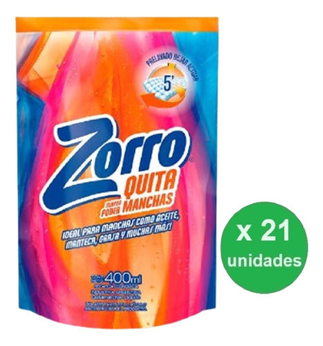 Zorro Stain Remover Liquid Pack 400ml x21 - DH Tienda 0