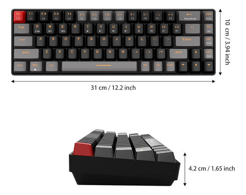 Merdia Dual Mode 2.4G/BT Mechanical Wireless Keyboard 1