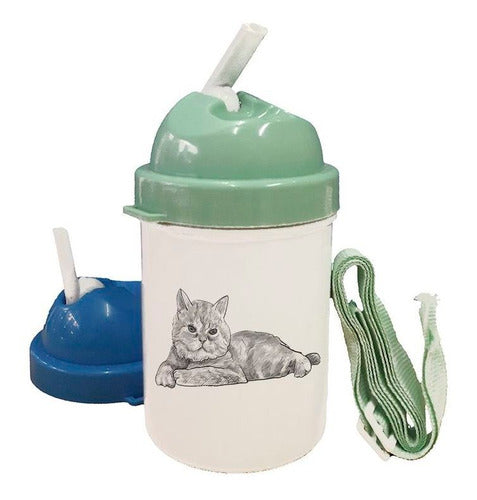 Tienda Cubik Pop Art Cat Water Bottle with Scarf 0