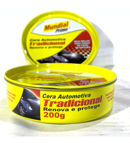 Cera Tradicional Mundial Prime Alto Brilho Lata 200gr X C122 1