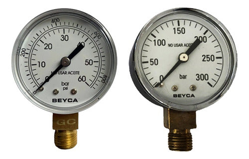 Beyca Manometers for Nitrogen Regulator High League 0-300 / 0-60 0