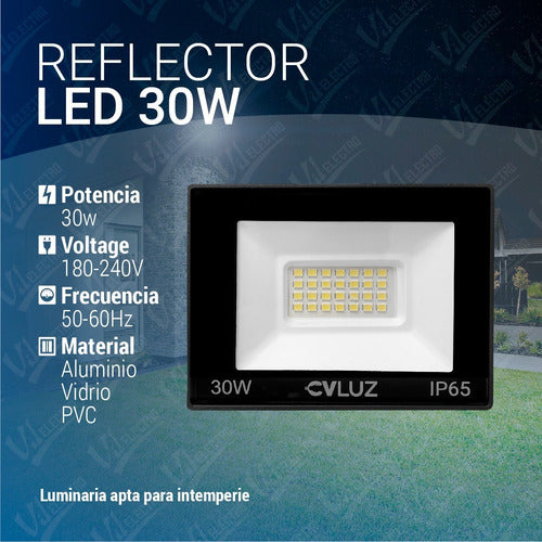 Cvluz Reflector Led Exterior 30W Proyector Multiled Exterior X3 2