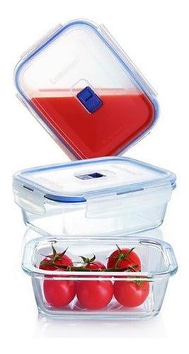 Luminarc Pure Box X3 Rectangular Storage Containers Set 0