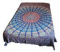 Indian Two-Plaza Bedspread Blanket, Elephants, Mandala 15