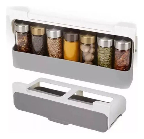 DS Foldable Hidden Spice Rack + 6 Glass Jars 0