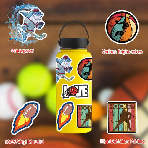 Salaoen Sports Stickers - 45m Water Bottle Decals 1