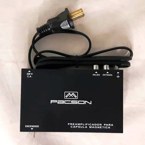 Preamplificador Bandeja Tocadiscos + 2 Cables 2rca Y 3,5 1