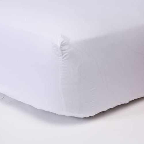 BH Puro Algodón Adjustable King White Hotel Sheet 100% Cotton 2X2X35 3