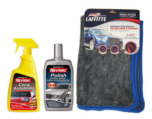 Revigal Polish X300 Microfiber Cloth Self-Shining Wax Kit 0