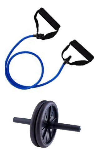 Neimai Sports Double Ab Wheel + Resistance Band with Handle 0