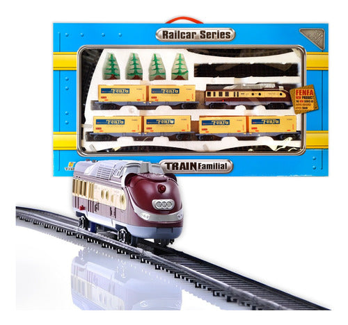 Fenfa Battery-Powered Train Set, Locomotive + 3 Container Cars, 325 cm, Model 8315 0