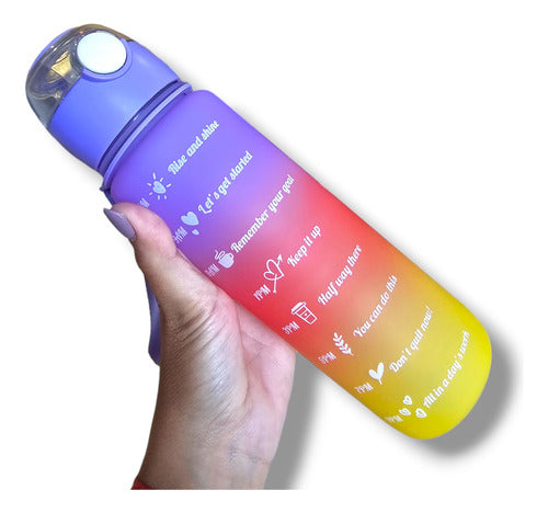 Set of 3 Motivational Sports Water Bottles with Time Tracker 5