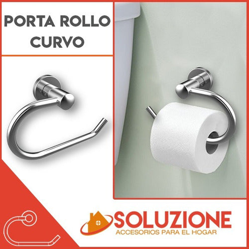 Curved Currao Bronze Monza Toilet Paper Holder 2