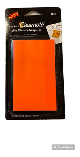 Clearnote Translucent Notes 75x125 Orange 0