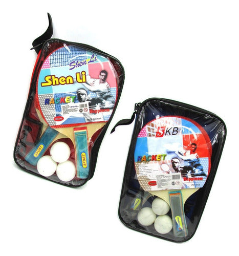 Ping Pong Set in Carry Case with Paddles, Balls, Net, and Supports 4