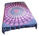 Indian Two-Plaza Bedspread Blanket, Elephants, Mandala 14