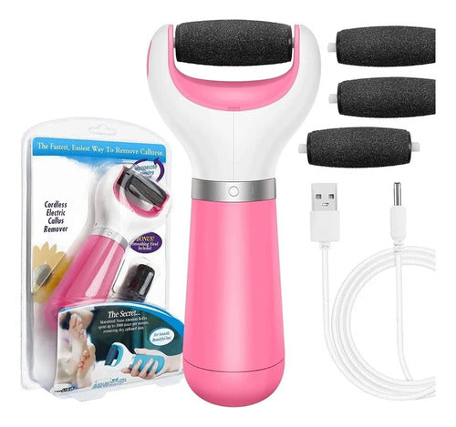 Pedi Care Electric Foot File Exfoliator with 3 Rollers 0