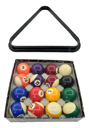 Silboreventos Professional Polyester Resin Pool Balls + Triangle 0