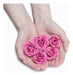 Set of 10 Large Vintage Fabric Flowers Mini Roses - 4.5cm 3