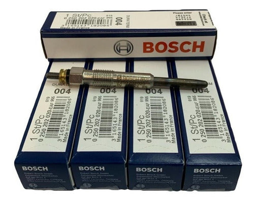 Set of 4 Bosch Preheating Glow Plugs for Citroen Berlingo 1.9 Diesel DW8 0