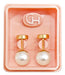 18k Gold Pearl 6mm Baby Girl Women Ear Threader Earrings Set of 2 - Joyas Mayre 1