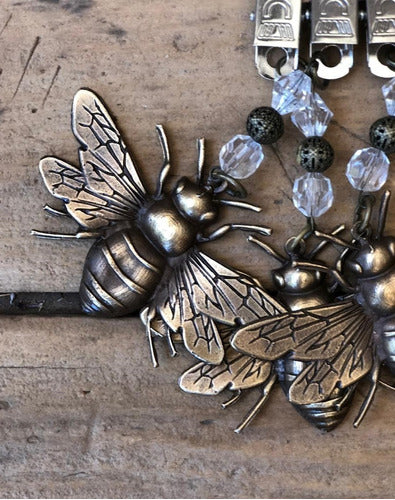 Luciano Dutari 16 Pesas Para Mantel Abeja Metal Bronce Envejecido 1