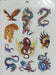 Temporary Self-Adhesive Tattoos Variety Pack 6 Sheets 32